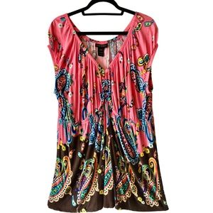 Lane Bryant Paisley Empire Waist Top: 22/24